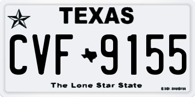TX license plate CVF9155