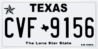 TX license plate CVF9156