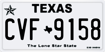 TX license plate CVF9158