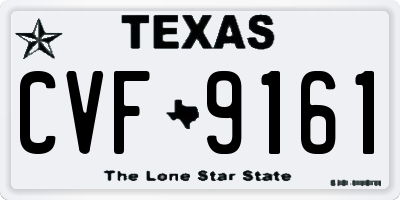 TX license plate CVF9161
