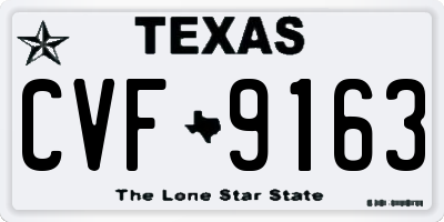 TX license plate CVF9163