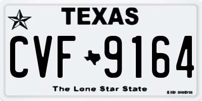 TX license plate CVF9164