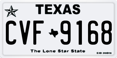 TX license plate CVF9168