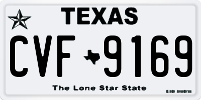 TX license plate CVF9169