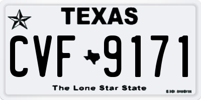 TX license plate CVF9171
