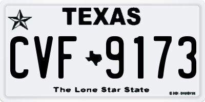TX license plate CVF9173