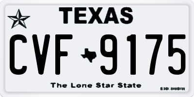 TX license plate CVF9175