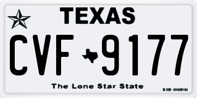 TX license plate CVF9177