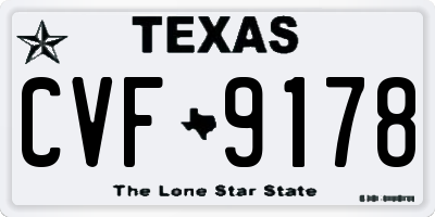 TX license plate CVF9178