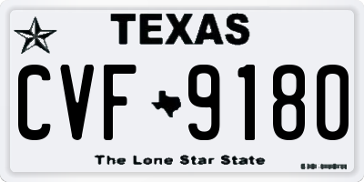 TX license plate CVF9180