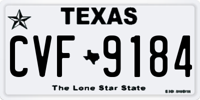 TX license plate CVF9184