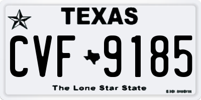 TX license plate CVF9185