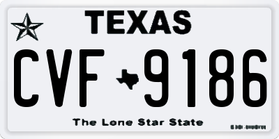 TX license plate CVF9186