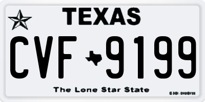 TX license plate CVF9199