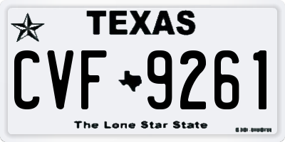 TX license plate CVF9261