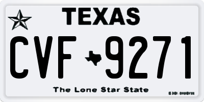 TX license plate CVF9271
