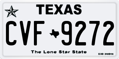 TX license plate CVF9272