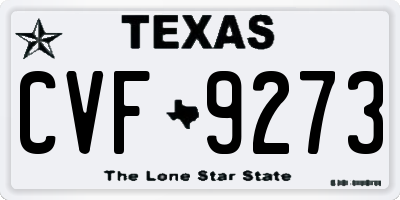 TX license plate CVF9273