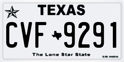 TX license plate CVF9291