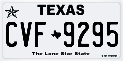 TX license plate CVF9295