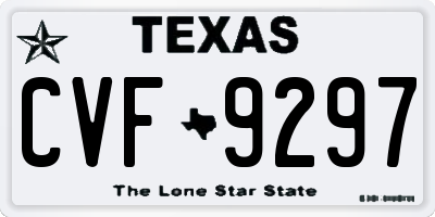 TX license plate CVF9297