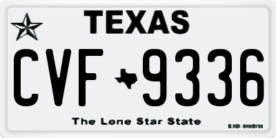 TX license plate CVF9336
