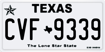 TX license plate CVF9339
