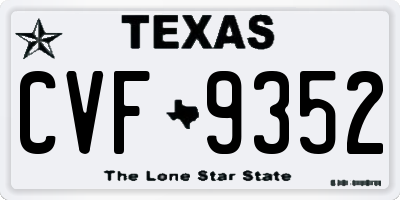 TX license plate CVF9352