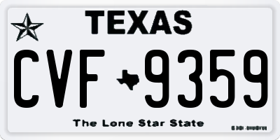 TX license plate CVF9359