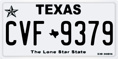 TX license plate CVF9379