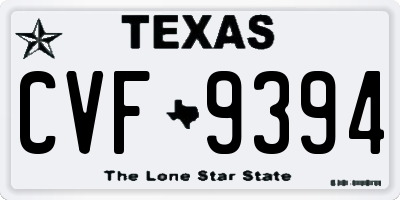 TX license plate CVF9394
