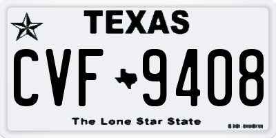 TX license plate CVF9408
