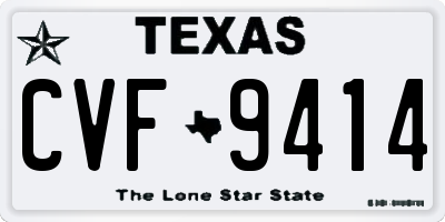 TX license plate CVF9414