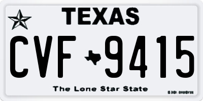 TX license plate CVF9415