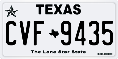 TX license plate CVF9435