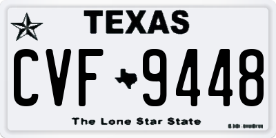 TX license plate CVF9448