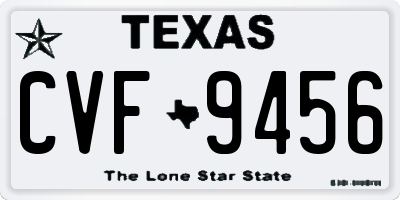 TX license plate CVF9456