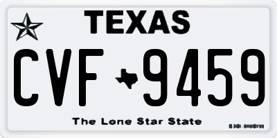 TX license plate CVF9459