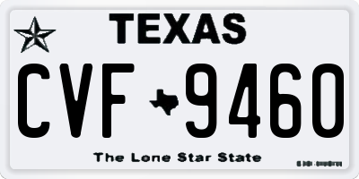 TX license plate CVF9460