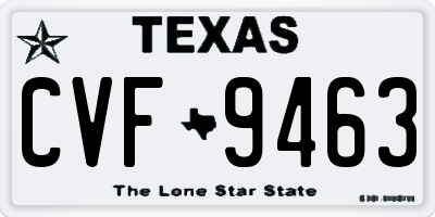 TX license plate CVF9463