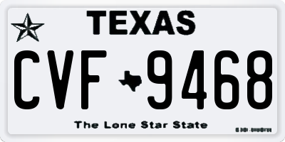 TX license plate CVF9468