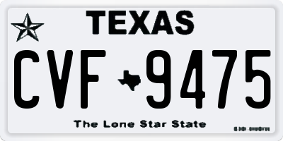 TX license plate CVF9475
