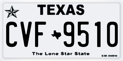 TX license plate CVF9510