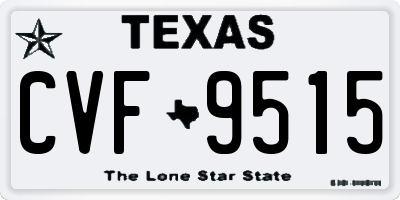 TX license plate CVF9515