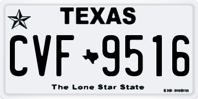 TX license plate CVF9516