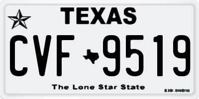 TX license plate CVF9519