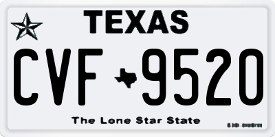 TX license plate CVF9520