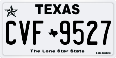 TX license plate CVF9527