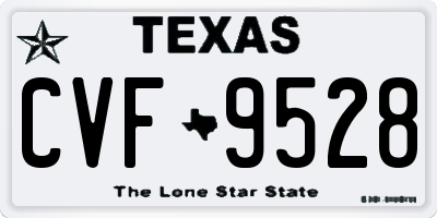 TX license plate CVF9528