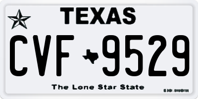 TX license plate CVF9529